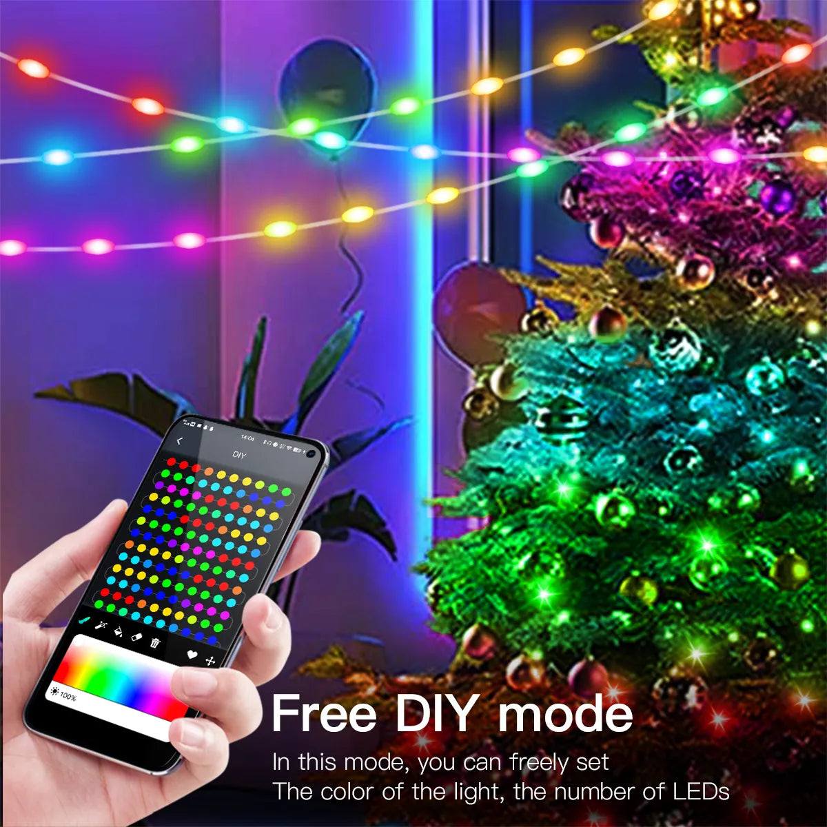 Smart RGB Led Christmas Lights (10 Meter)