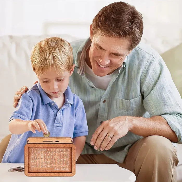 WoodenWise™ Interactive Money Bank